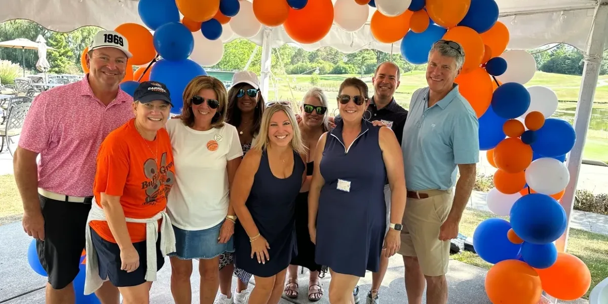 BGHS Alumni Foundation group under balloon arch