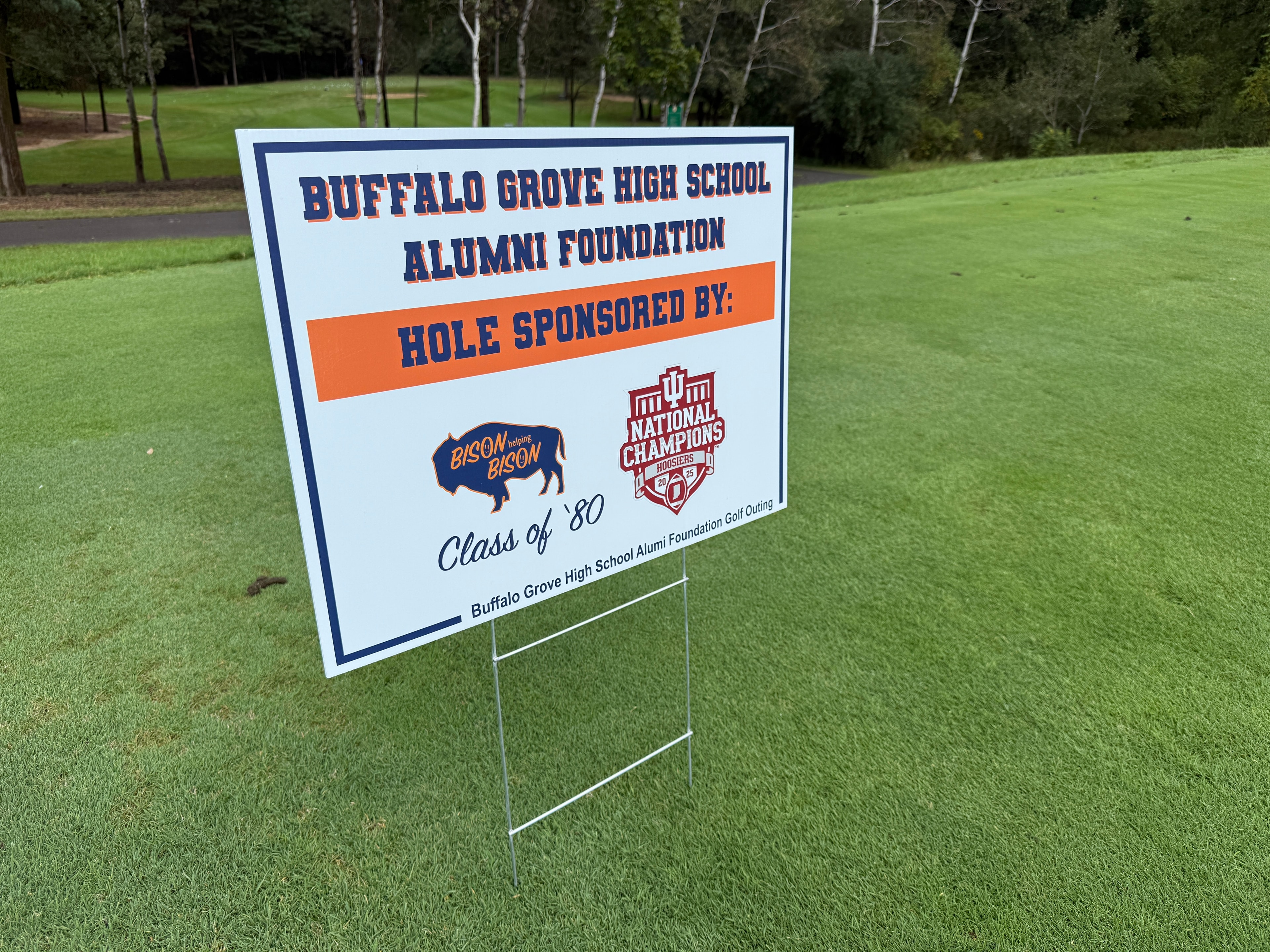 BGHS Alumni Foundation sign on course
