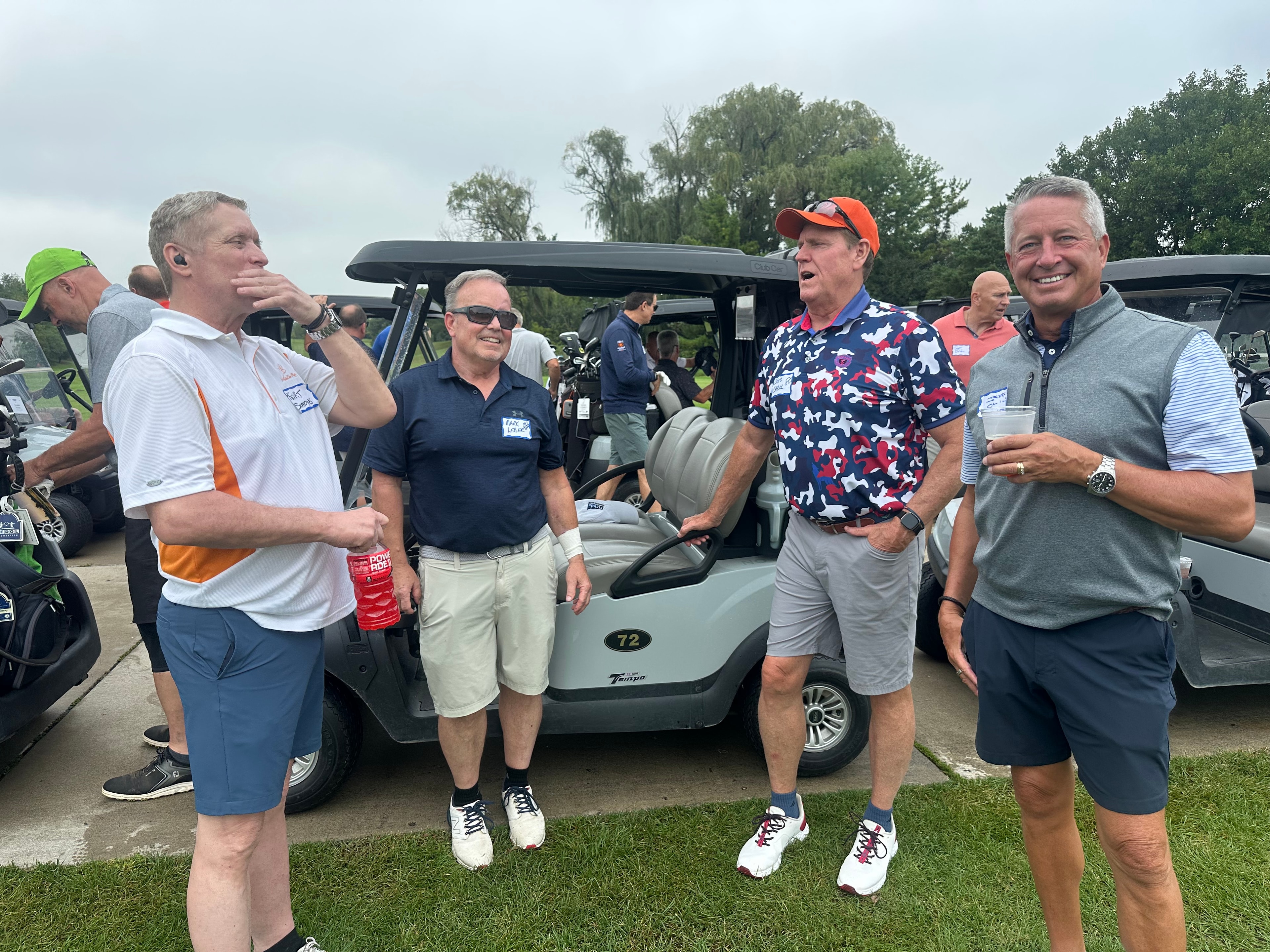 Men gathered at golf tournament event