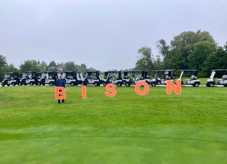 Golf tournament Bison event large group